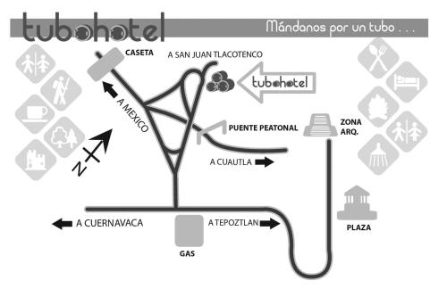 a block diagram of a chlorophyll molecule at Tubohotel in Tepoztlán