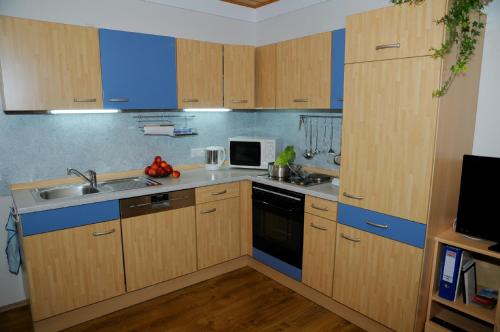 Dapur atau dapur kecil di Ferienwohnungen Ströhlein