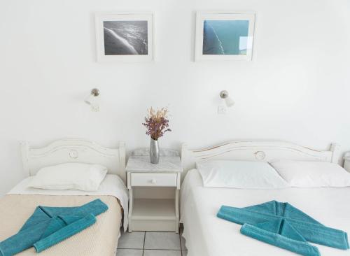 Letto o letti in una camera di Moschoula Studios