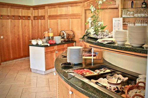 Kuchyň nebo kuchyňský kout v ubytování Hotel Druschhof