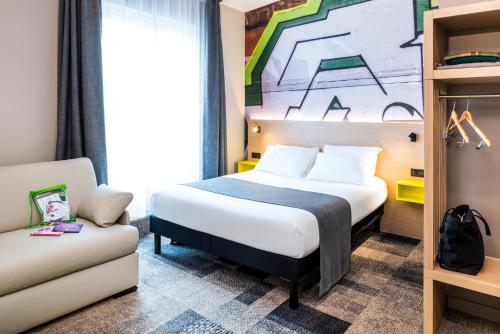 Katil atau katil-katil dalam bilik di ibis Styles Clamart Gare Grand Paris