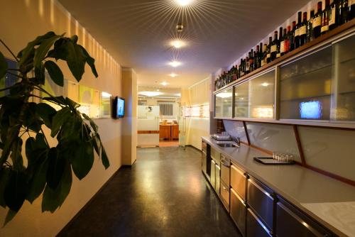 Kuchyň nebo kuchyňský kout v ubytování Hotel City
