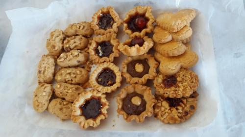a pile of cookies sitting on top of a plate at B&b la valletta in Serravalle Scrivia