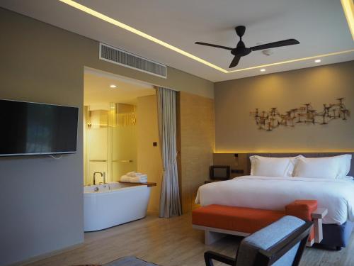 Ein Bett oder Betten in einem Zimmer der Unterkunft dusitD2 Khao Yai