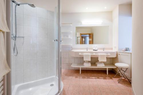 Ένα μπάνιο στο Hotel Ansitz Plantiz