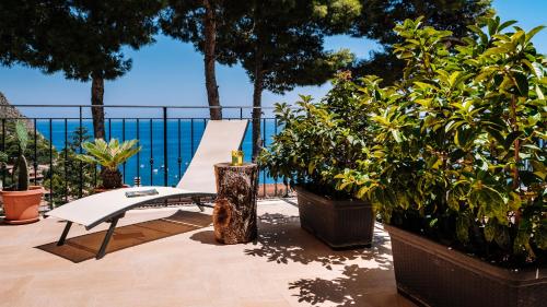 Balkoni atau teres di Villa Zabbara Capo Zafferano