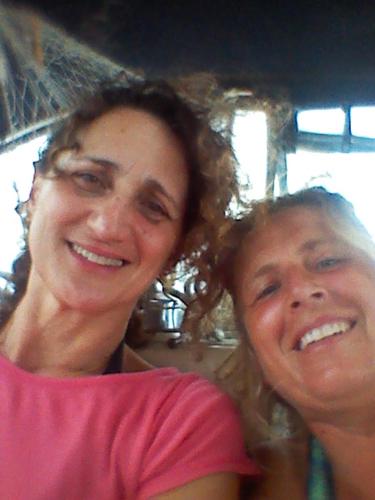 two women standing next to each other smiling at Play to Live San Blas in El Porvenir