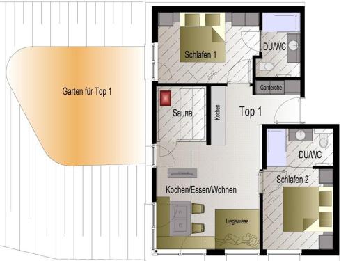 Plano de Bildegg Appartements