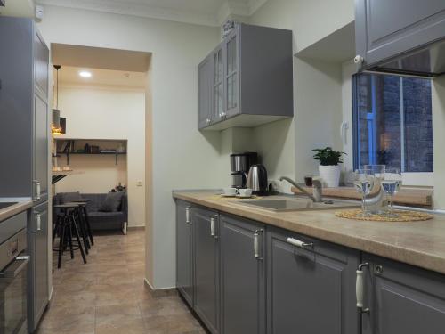 Kuchyň nebo kuchyňský kout v ubytování Emi apartment