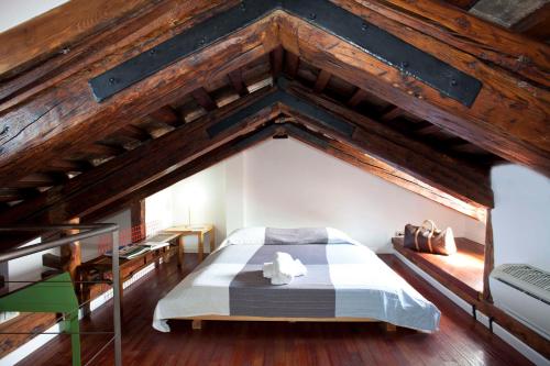 Cama o camas de una habitación en Di Franco Super Attico