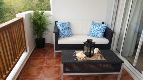 Ruang duduk di Appartamento Cadaques Bayahibe