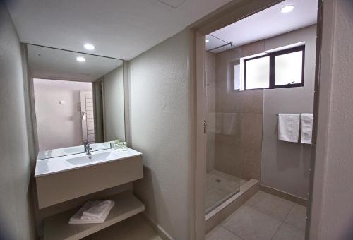 Koupelna v ubytování Marine Lodge