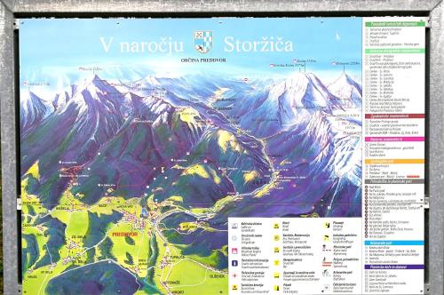a map of the vermilion snowmite at River house HRIB in Preddvor