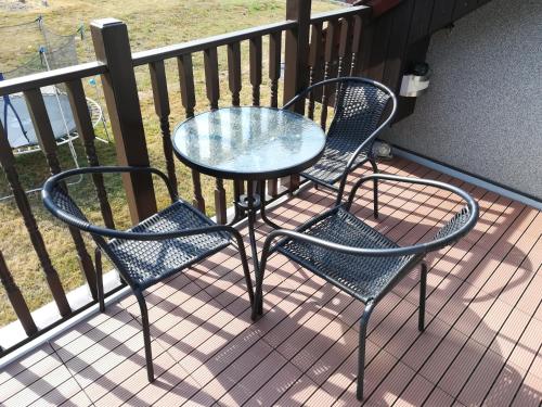 Un balcón o terraza en Pod Stříbrnkou