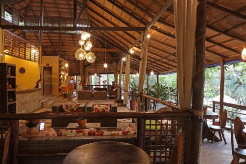 Restaurace v ubytování Amazon Ecopark Jungle Lodge