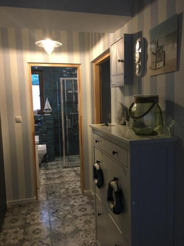 Koupelna v ubytování Apartament LAZUR