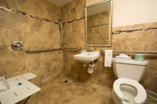 a bathroom with a toilet and a sink at Best Western Queens Gold Coast in Queens