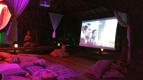 TV a/nebo společenská místnost v ubytování Chalé "Oasis"
