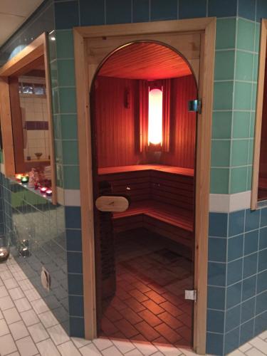 Koupelna v ubytování Lilla Hotellet