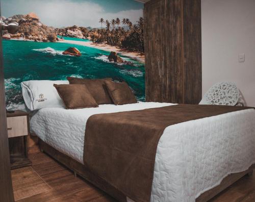 Postel nebo postele na pokoji v ubytování HOTEl PACHAMAMA SPA