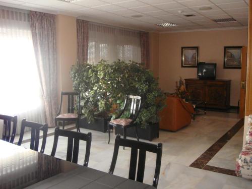 Χώρος καθιστικού στο Hostal Serpol