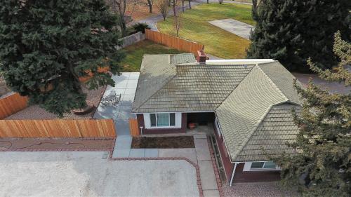 an overhead view of a house with a roof at The Lindon House in Lindon