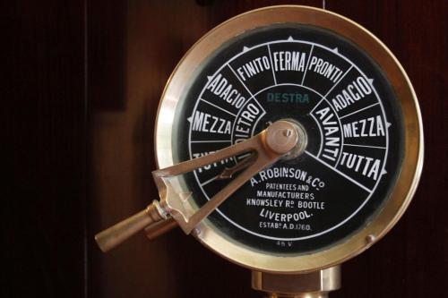 a close up of a clock on a wall at Asseu in Sestri Levante