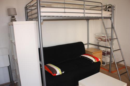 Een stapelbed of stapelbedden in een kamer bij Studio Dijon entre fac hopital et centre 