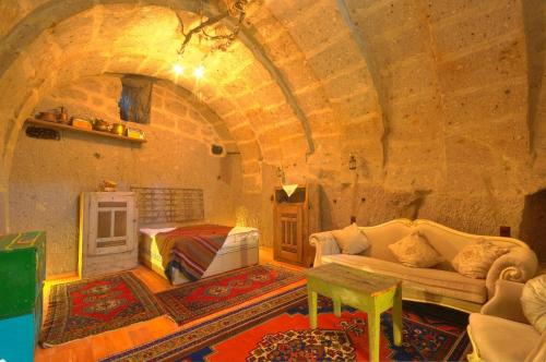 พื้นที่นั่งเล่นของ Belisırma Cave Hotel