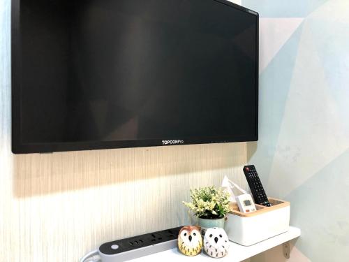 A television and/or entertainment center at Owl Hostel