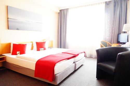 Hotel am Tierparkにあるベッド