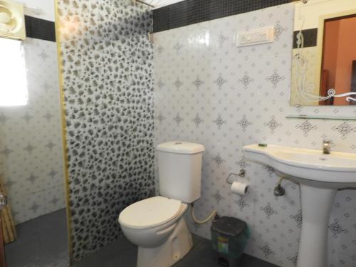 a bathroom with a toilet and a sink at Services (Self Catering) Villas 8 and 9 in Anjuna