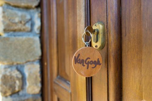 a lock on a door with the word knock on it at Fattoria Capobianco in Montefiascone