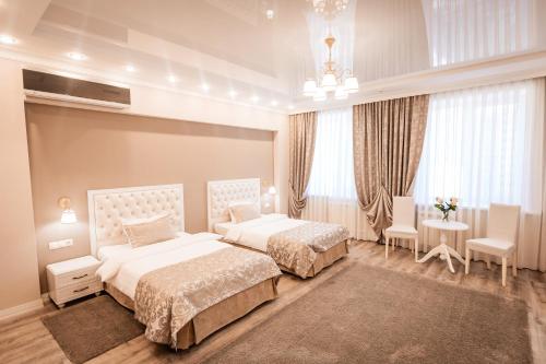 Кровать или кровати в номере Гостиница Анкор