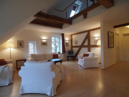 Posezení v ubytování Ferienhaus Gut Rattelvitz Insel Rügen