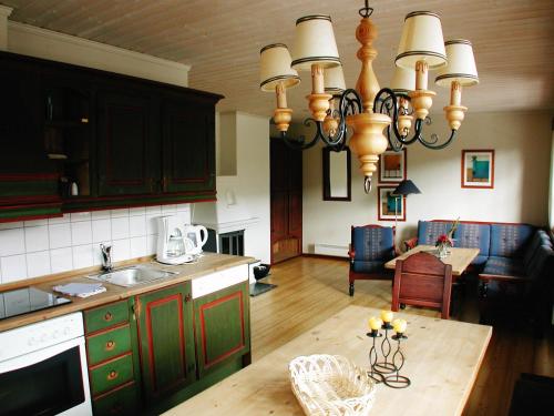 Kuchyň nebo kuchyňský kout v ubytování Hunderfossen Apartments