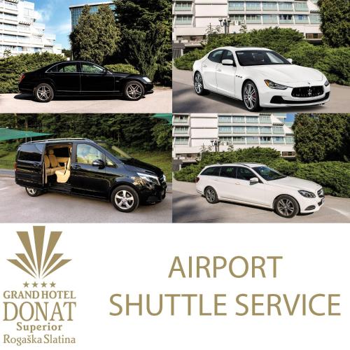 a collage of four pictures of different cars at Grand Hotel Donat Superior & Wellness Center in Rogaška Slatina