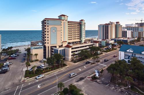 an aerial view of a city with the ocean at Compass Cove in Myrtle Beach
