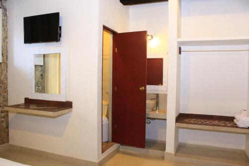 Koupelna v ubytování Hotel Atzalan
