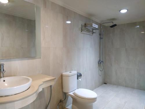 Koupelna v ubytování Hotel Grand Rosela