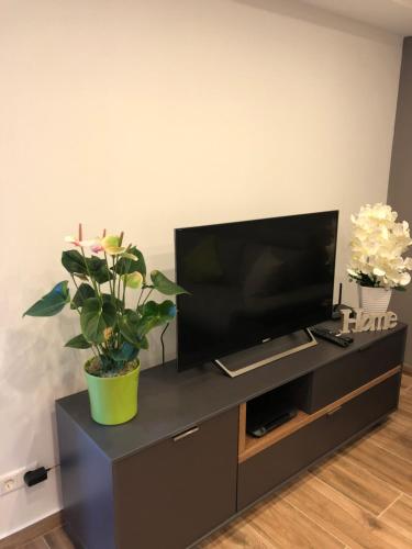 Televisyen dan/atau pusat hiburan di Sinsheim Unterkunft