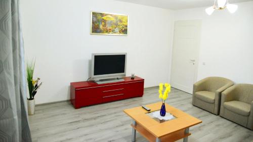 TV a/nebo společenská místnost v ubytování Elena Haus