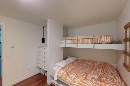 a bedroom with two bunk beds and a ladder at Brighton #116 in Girdwood