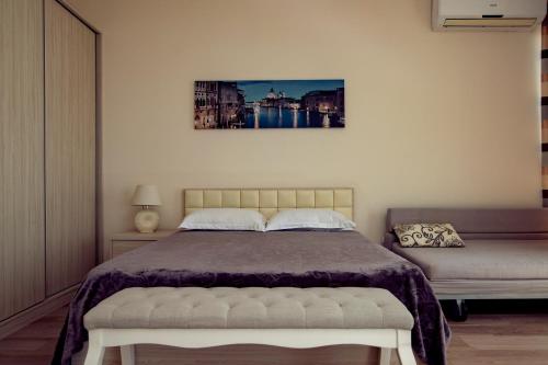 Cama ou camas em um quarto em Apartment At The Seaside