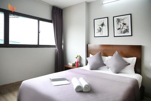 Katil atau katil-katil dalam bilik di V House 6 Serviced Apartment