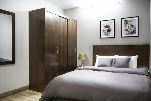 Katil atau katil-katil dalam bilik di V House 6 Serviced Apartment