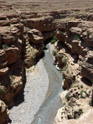 a view of a river in a canyon at Kasbah Izoran in Midelt