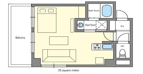 フォレストイン天神南の見取り図または間取り図