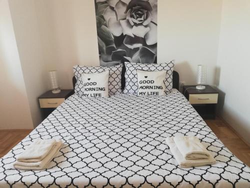 Cama o camas de una habitación en Apartman Čarolija