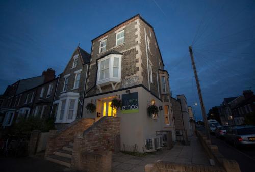 a building with a sign on the side of it at Ethos Hotel in Oxford